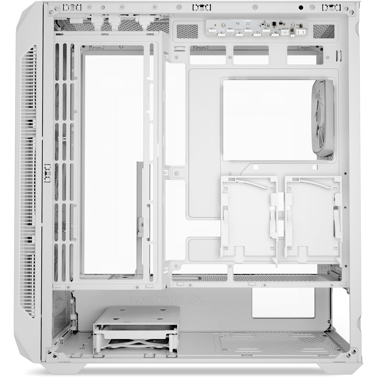 Boîtier tour midi Sharkoon ak5g rgb (blanc | 2x usb-a | 1x usb-c | rgb | verre trempé)