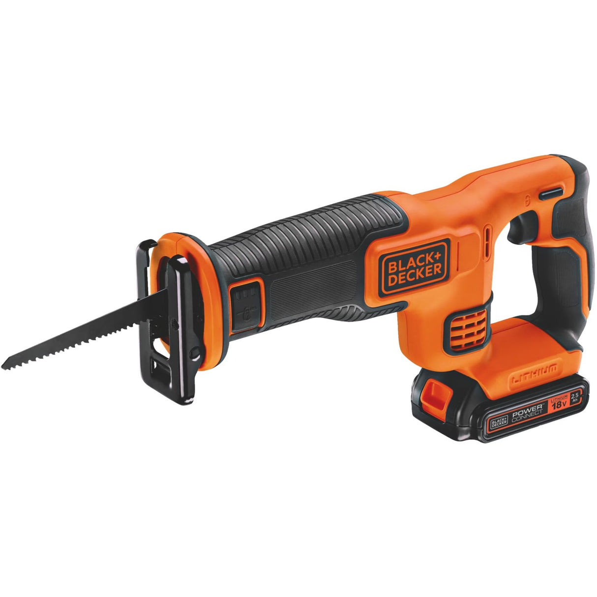 Scie alternative Black+decker 18v - 1x2,5ah, chargeur 1a - bdcr18e1-qw