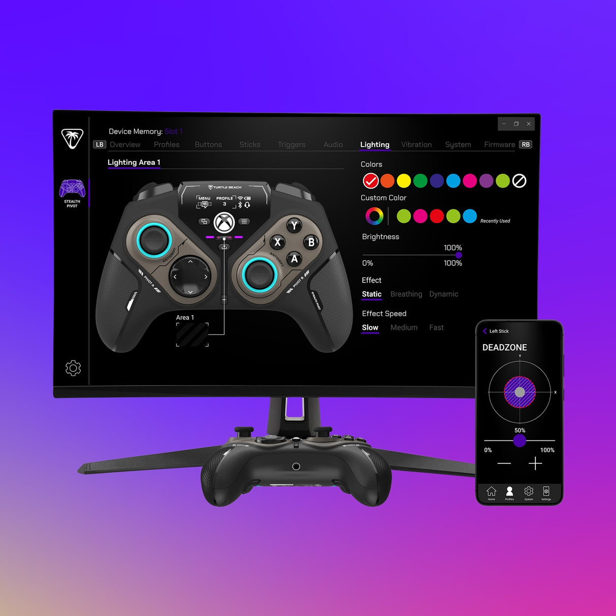 Contrôleur intelligent sans fil Turtle Beach Stealth Pivot (noir, Bluetooth USB 2,4 GHz, PC, Xbox, Android)