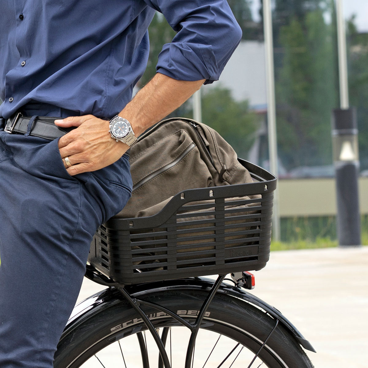 Panier à vélo en zigzag