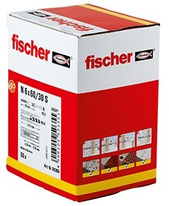 Fischer n 6x60 30 s bouchon à clous 50 pcs - 50355