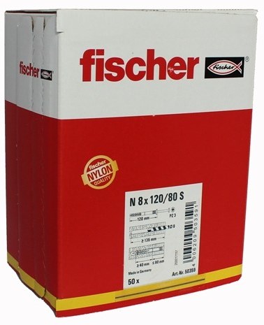 Bouchon à ongles Fischer n8x120 (50 pcs.)