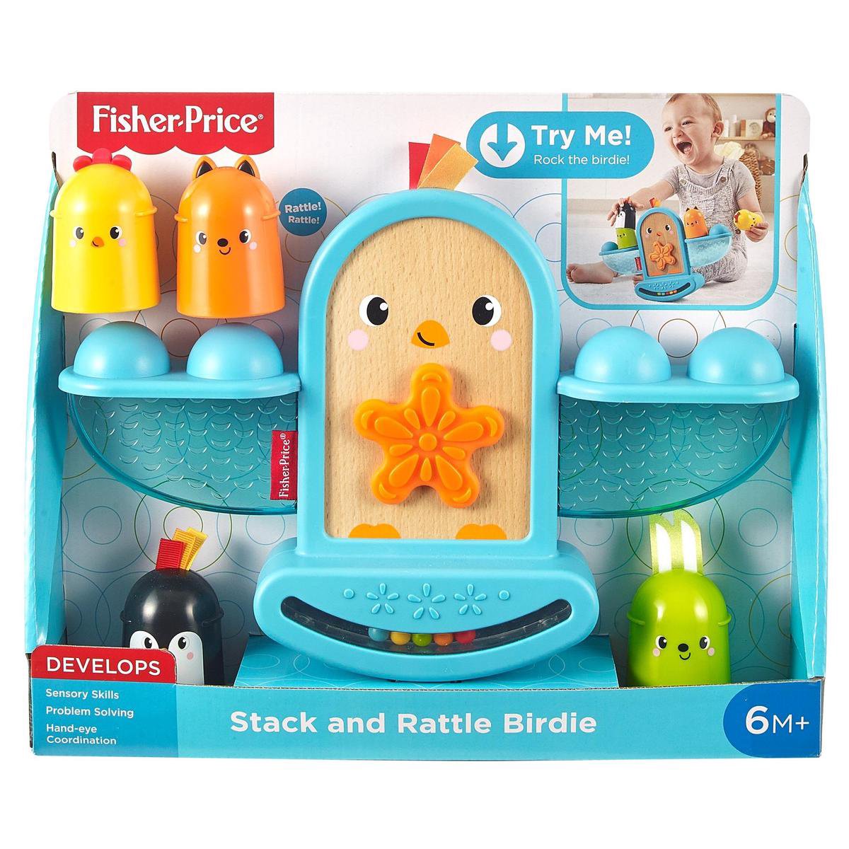 Jonotoys Fisher Price hochet et pile oiseau en équilibre