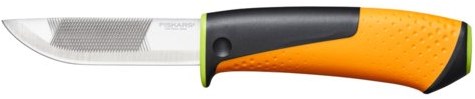 Couteau robuste Fiskars avec aiguiseur (vert)