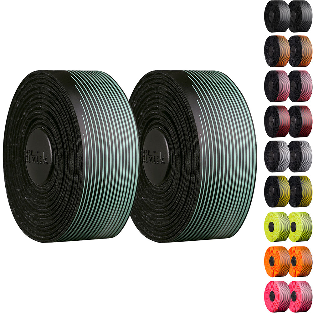Fizik vento microtex tacky bicolor bar tape | black grey
