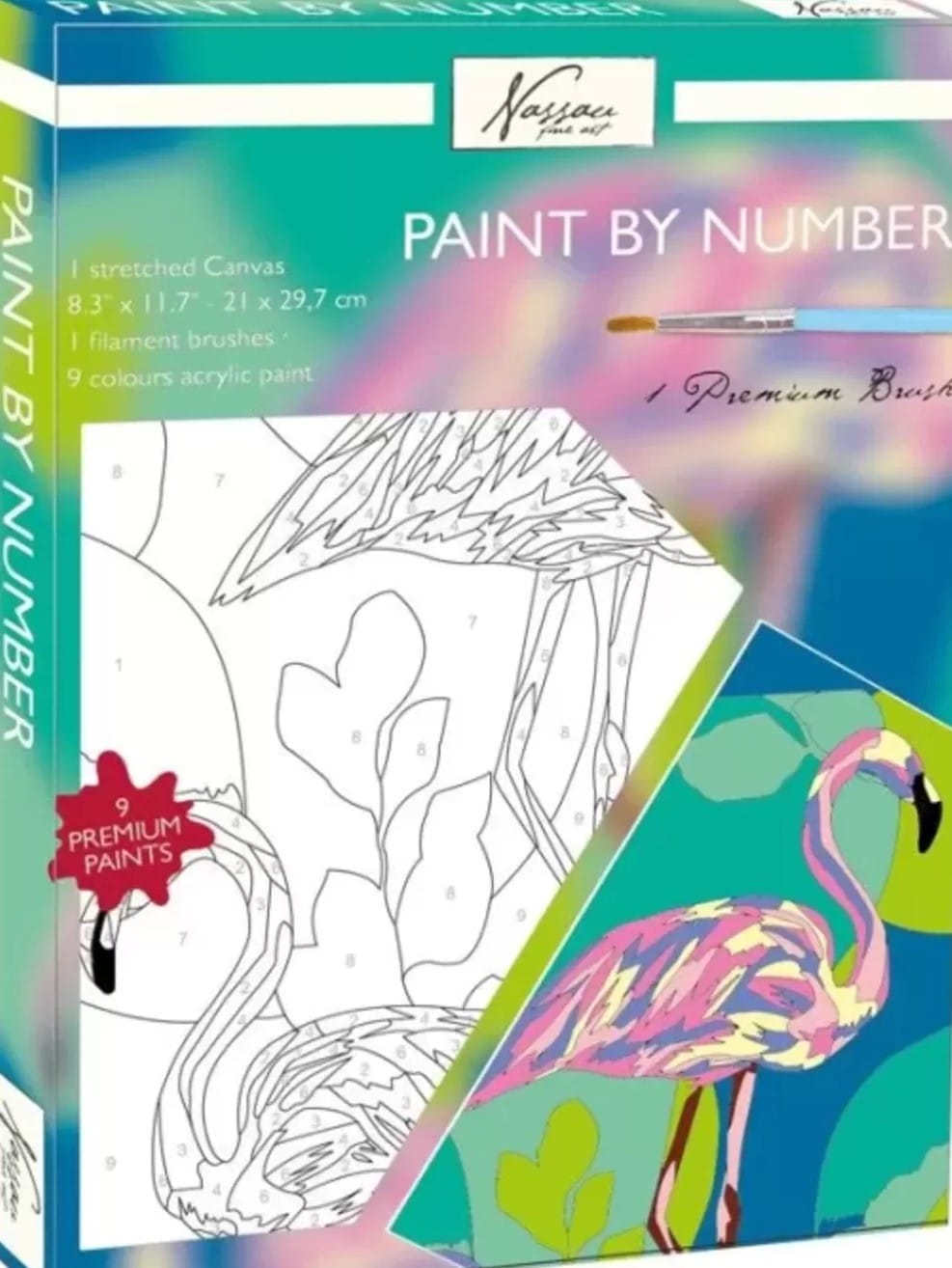 Bongers jouet peinture par numéro sur toile, flamant rose