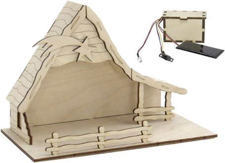 Kit de construction Solexpert - crèche avec panneau solaire