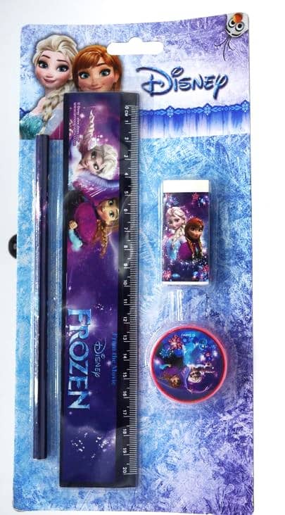 Van der Doelen set d'écriture La Reine des Neiges 4 pièces sur carte