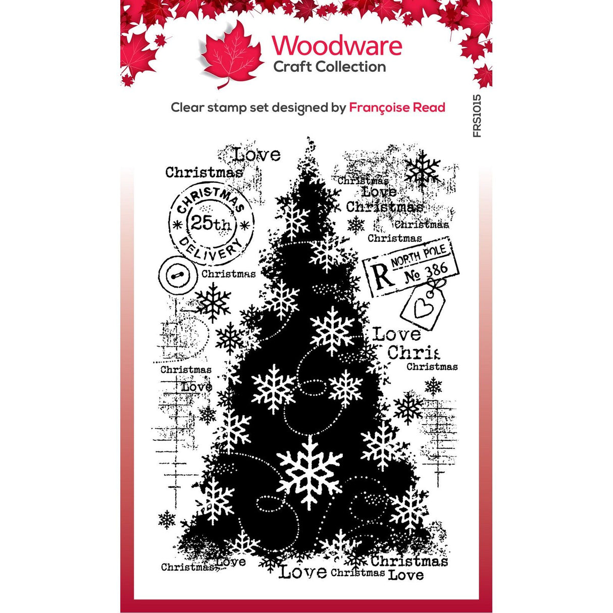 Woodware • clear singles stempels snow frosted tree