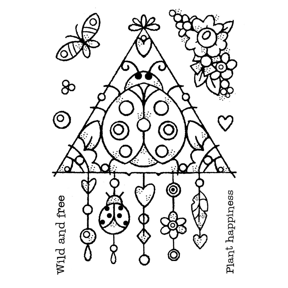 Woodware • clear singles stempel ladybird dream