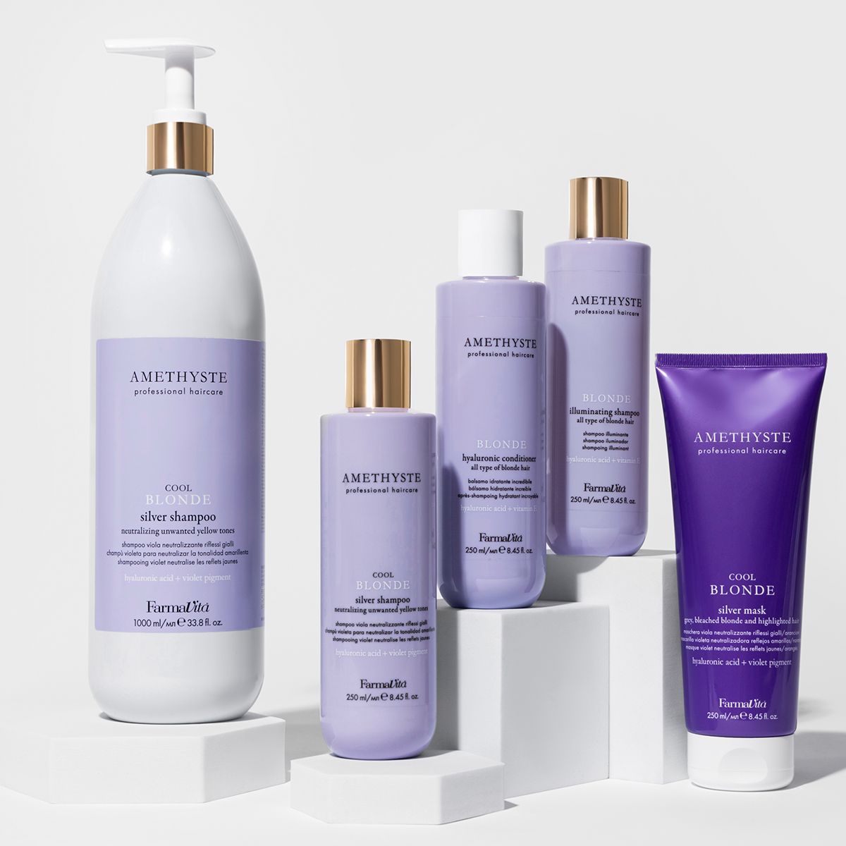 Farmavita améthyste cool blonde shampooing argenté 250ml