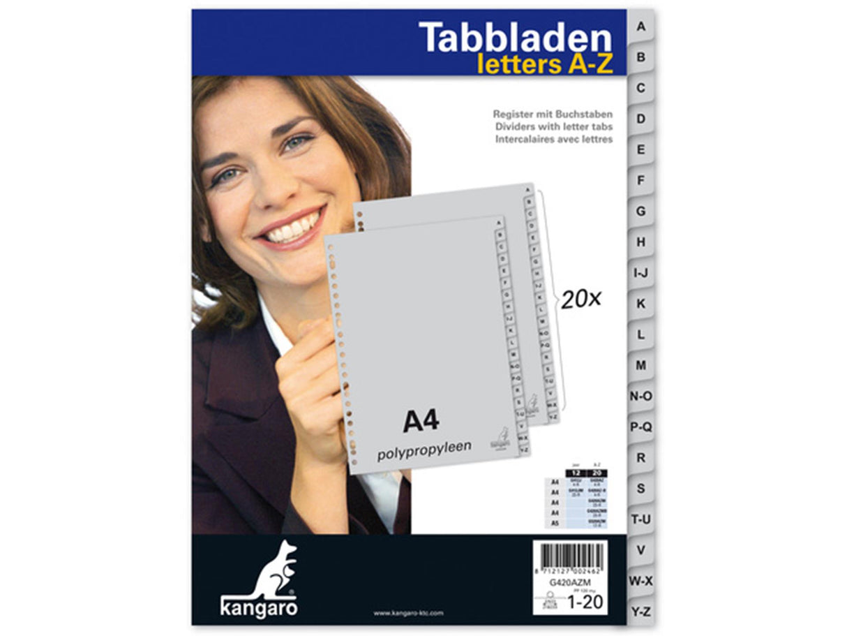 Onglets Imp a4 23 anneaux a-z plastique
