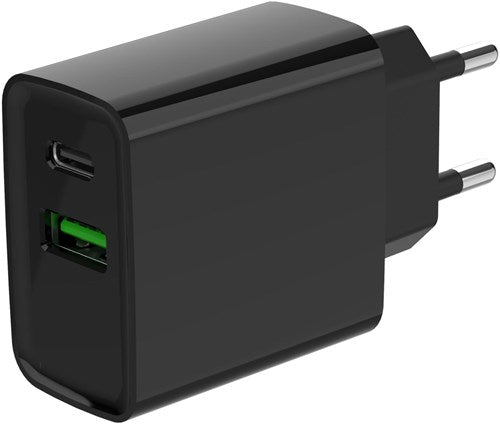 Chargeur rapide Gembird USB + USB-C 20w noir - a9540150