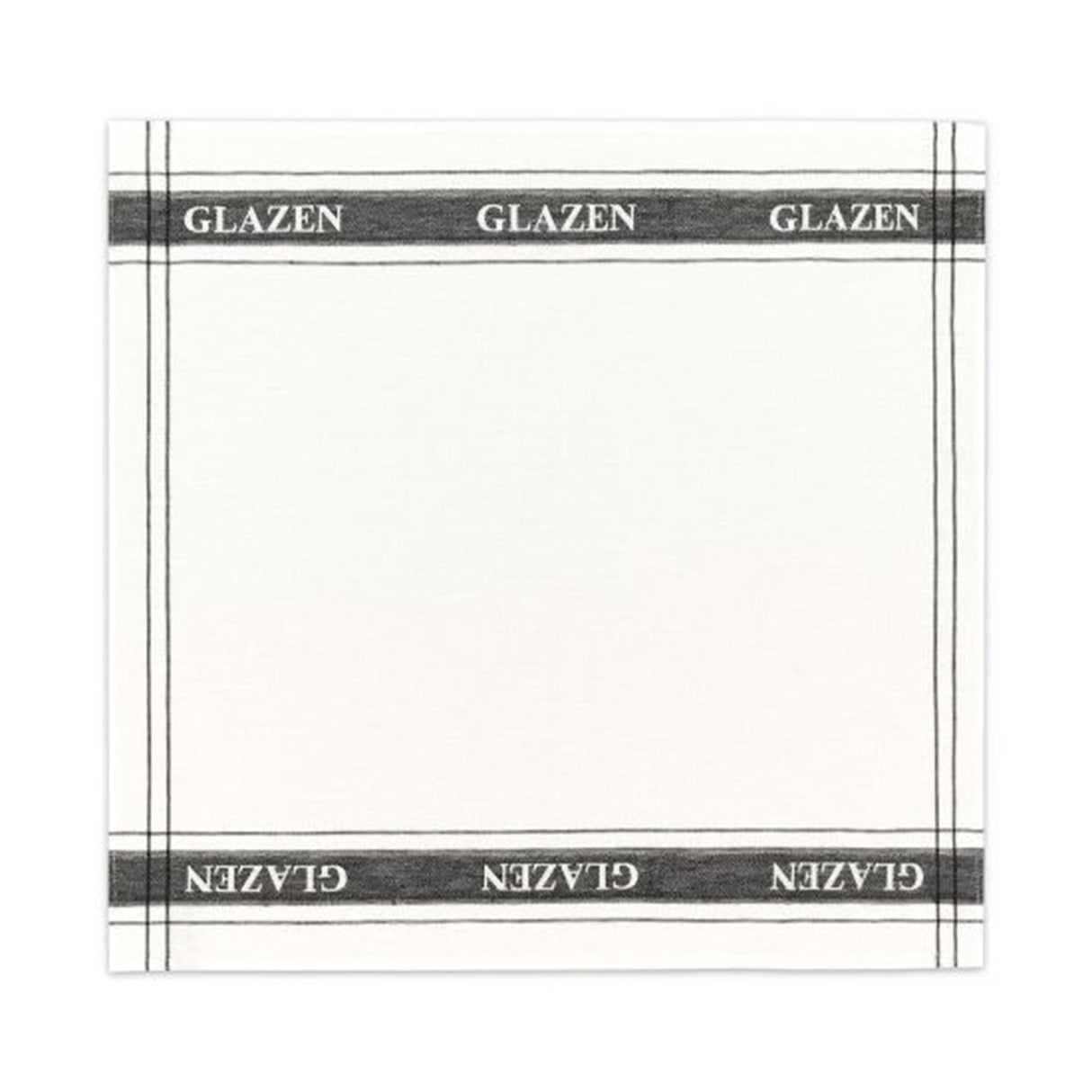 Ddddd torchon verres noir et blanc 6 pièces