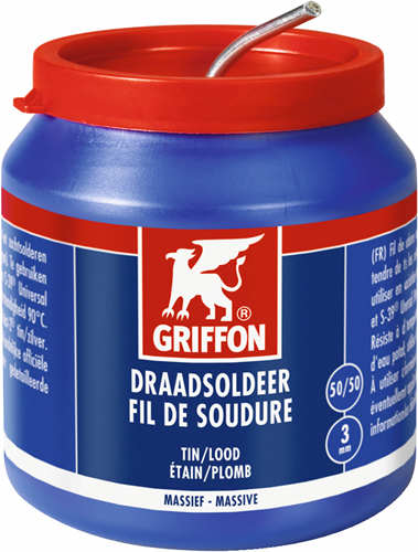 Fil de Griffon à souder étain plomb 50 50 solide | pot ø 3,0 mm | 500g - 1236247