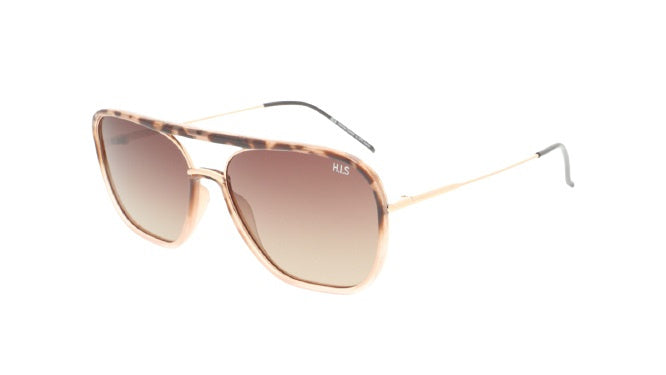 Lunettes de soleil H.I.S 08113 Cat. 3 pilotes masculins en aluminium brun clair