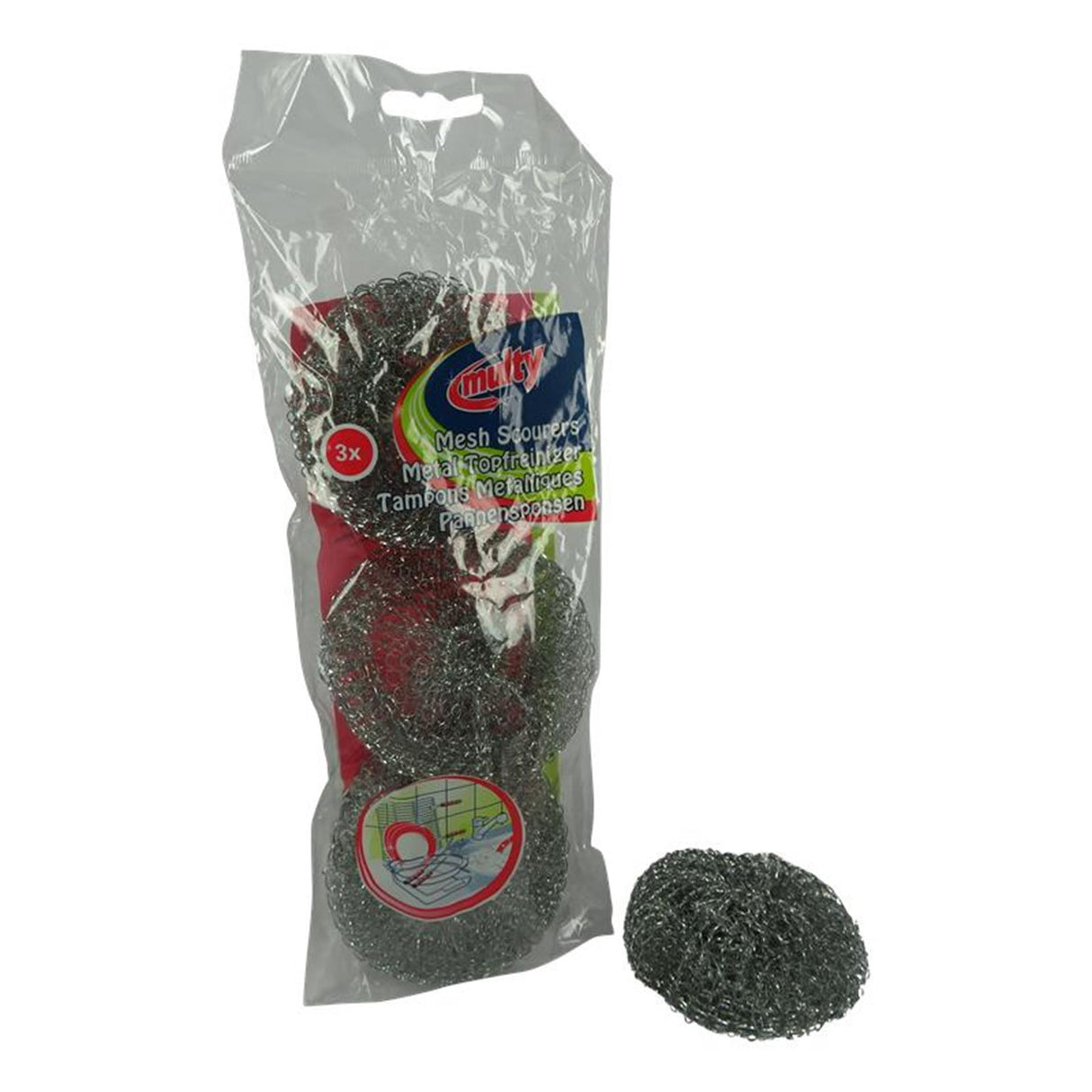 Multy pan éponge métal pack de 3 pièces