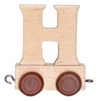 Bongers jouet en bois lettre h avec roues 6 cm de haut