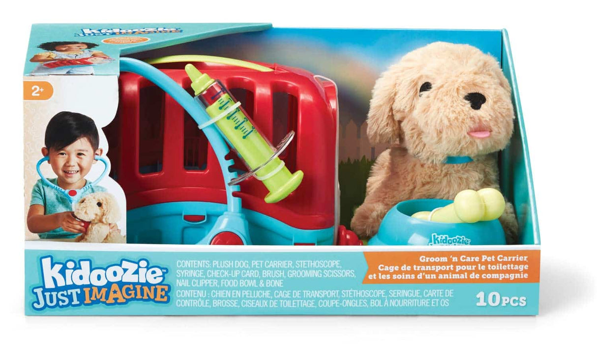 Playgo Kidoozie - Sac de transport pour chien Groom n Care avec accessoires.