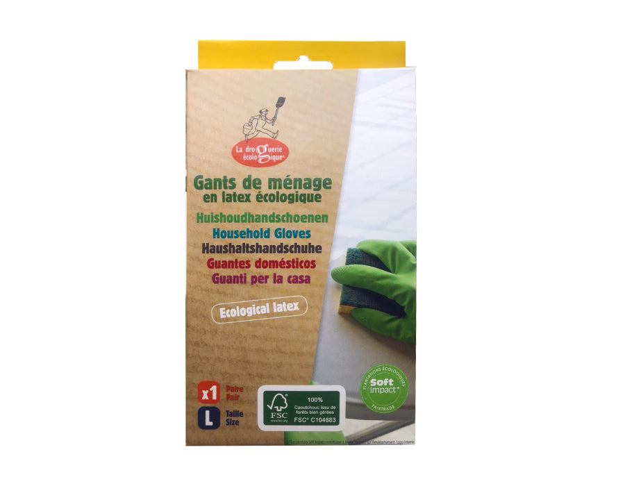 Gants de ménage La droguerie écologique - latex naturel fsc - l