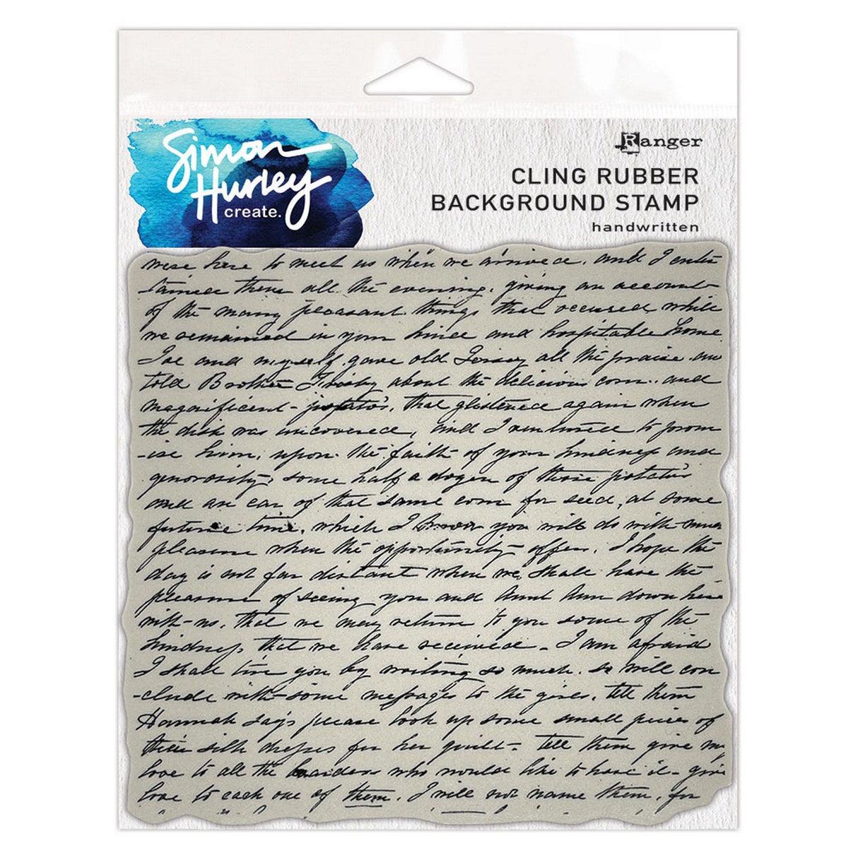 Ranger Ink Ranger • Simon Hurley crée un tampon de fond adhésif manuscrit