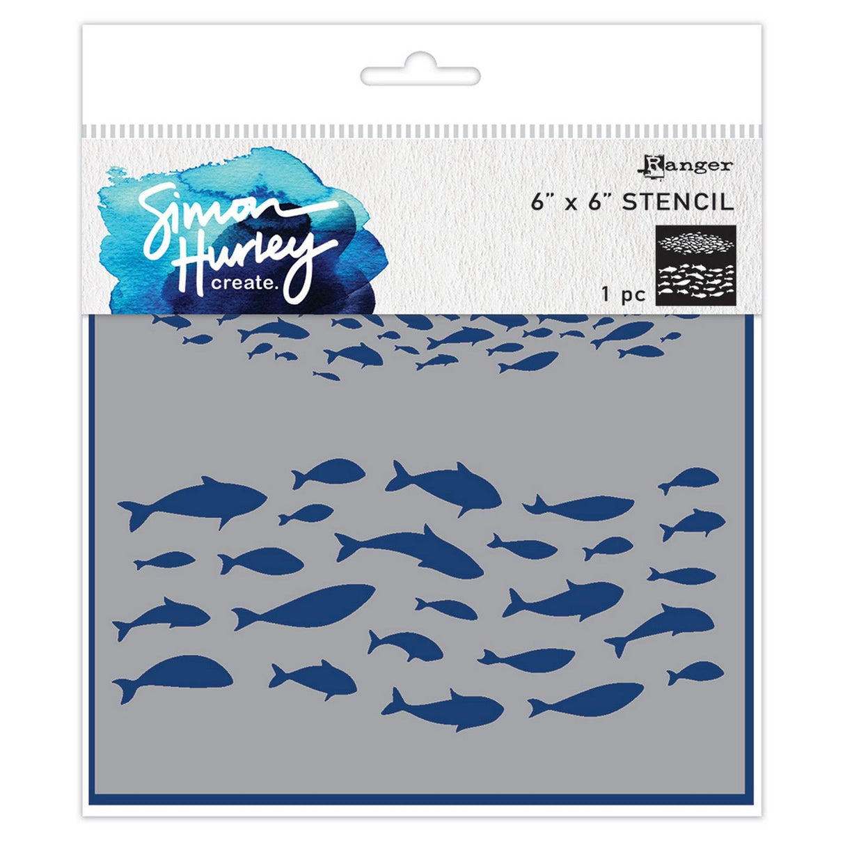 Ranger Ink Ranger • Simon Hurley crée. frénésie de poisson au pochoir