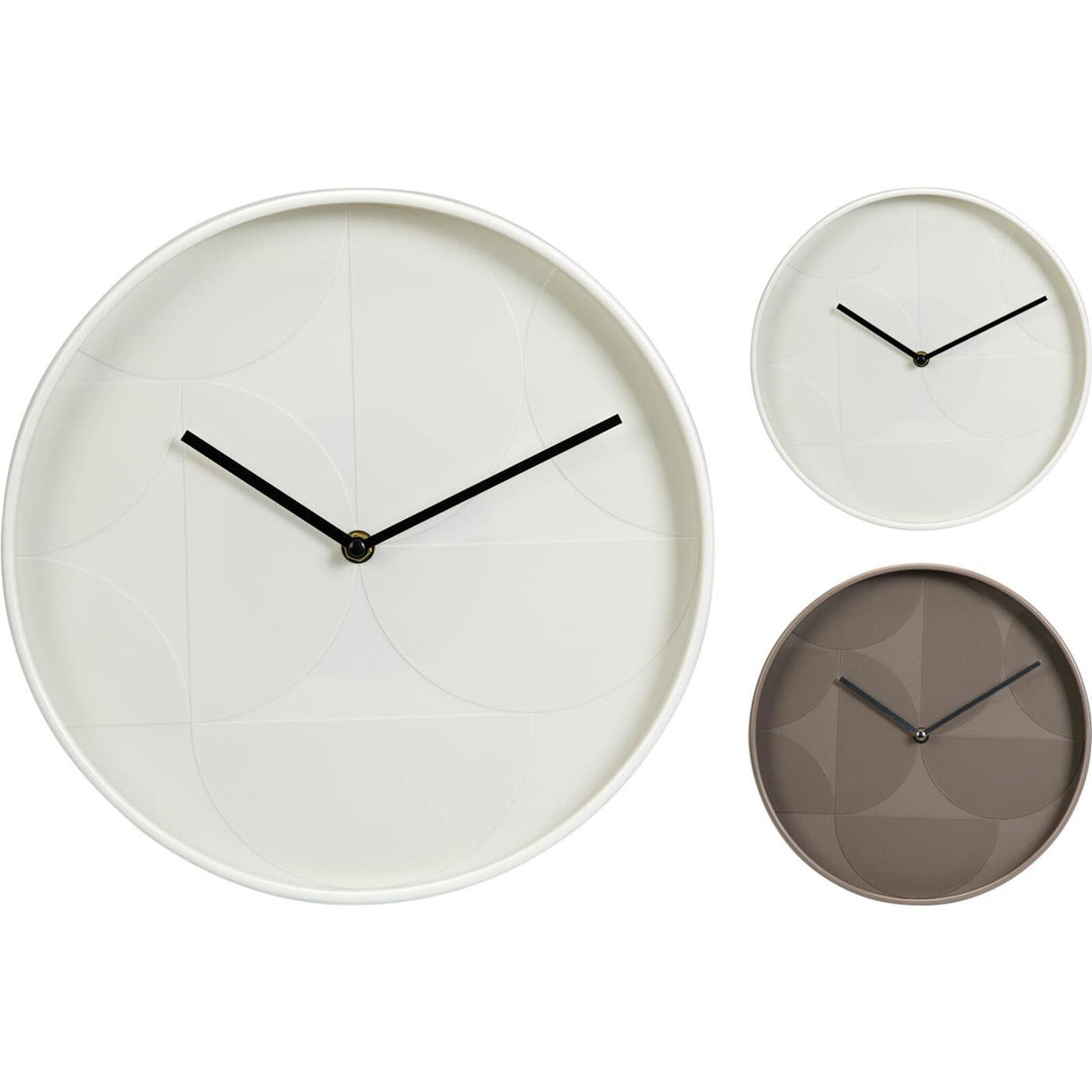Home styling wandklok ã˜30cm 2 assorti wandklok modern ã˜30cm wit of taupe