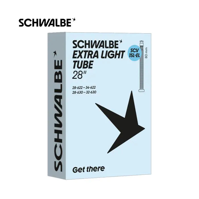 Schwalbe chambre à air scv15l-el 28 34-622 630 80mm noir