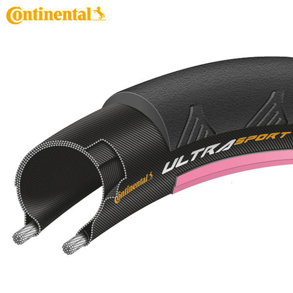 Continental 23-622 ultra sport 2 noir-rose pliable 0150131