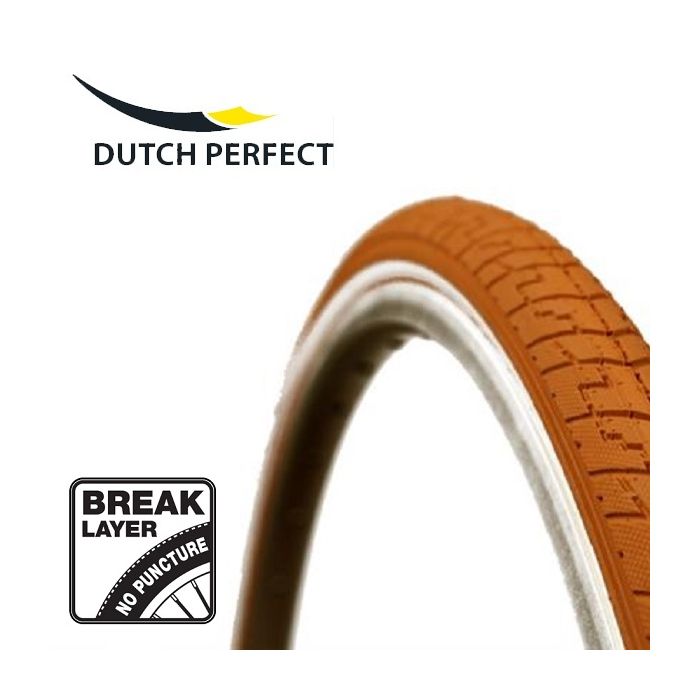 Pneu Dutch Perfect 28 x 1,40 40-622 mm anti-crevaison - orange avec reflet