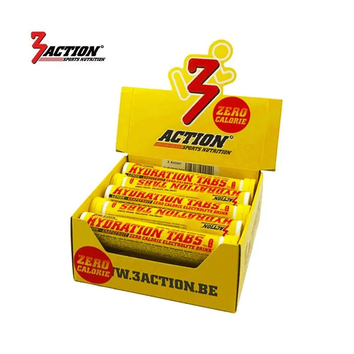 3action pastilles d'hydratation citron tube 20 comprimés - boîte présentoir 10 pièces - 1202040001