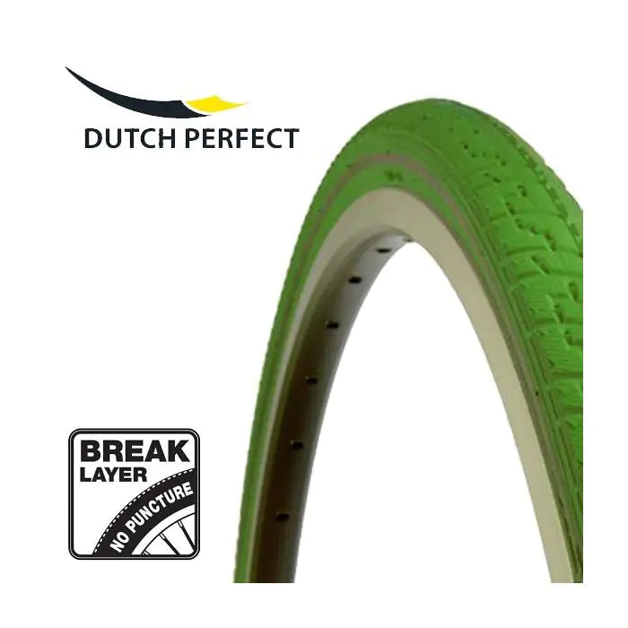 Tire parfaite néerlandaise 28 x 1 ½ 40-635 Pas de crevaison - vert avec réflexion