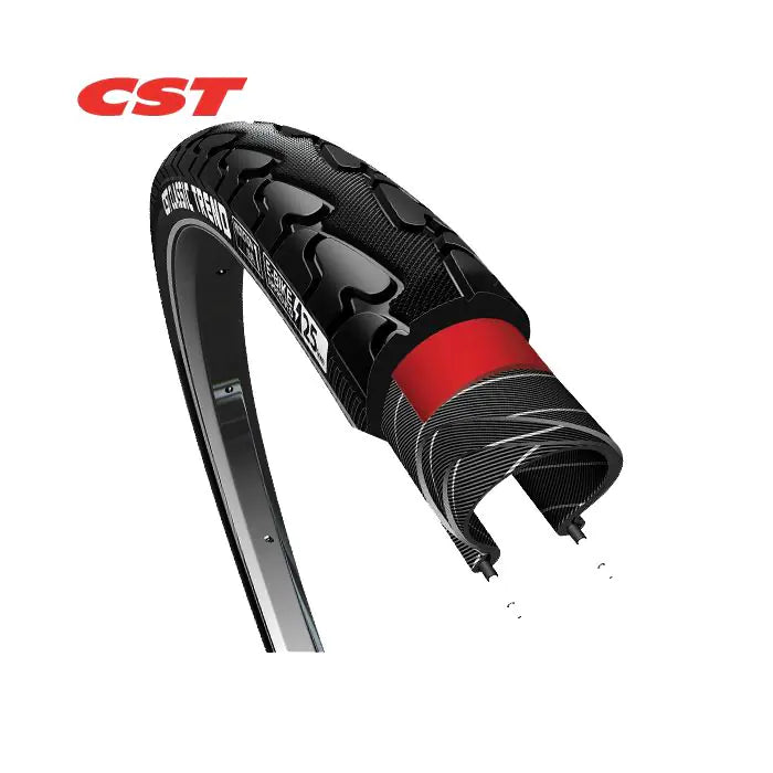 Pneu Cst 28x1,75 47-622 réflexion classique tendance noir