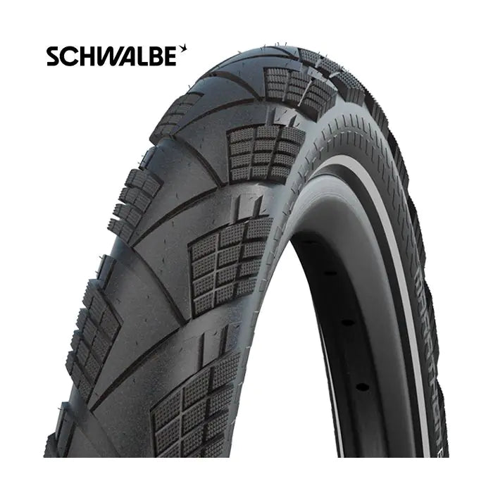 Bande de pliage Schwalbe Marathon Efficacité Super Race V-Guard 27,5 x 2,15 55-584-Black avec réflexion
