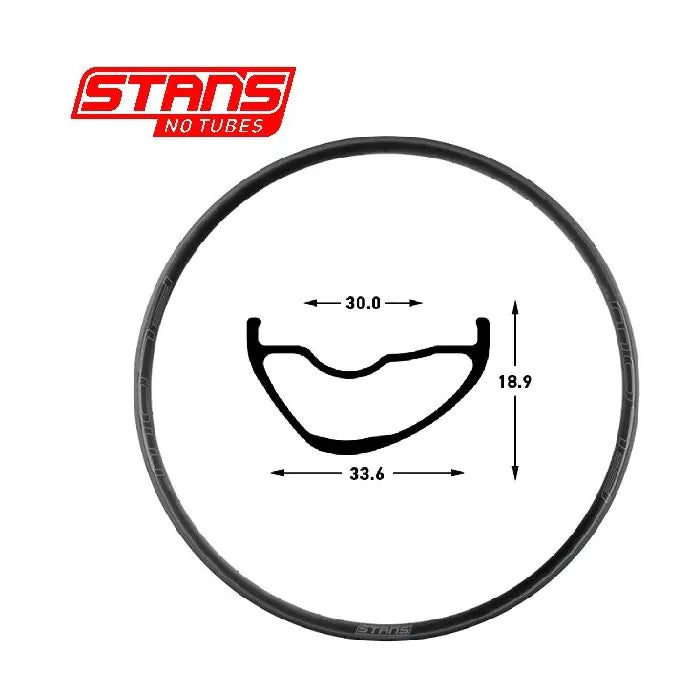 Stans notubes jante flow mk4 29 32h noir gris snt