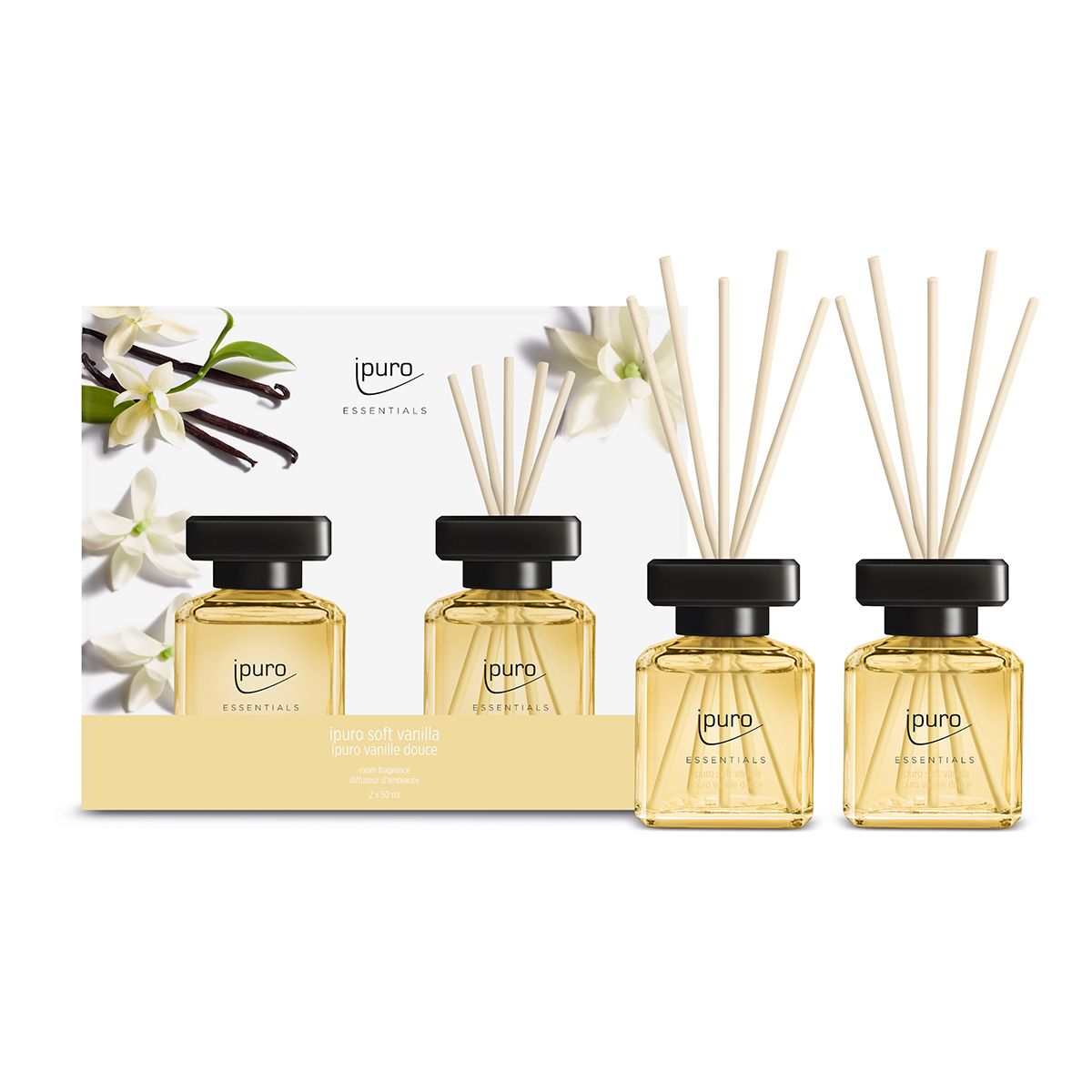 Ipuro diffuseur de parfum vanille douce 2 x 50 ml