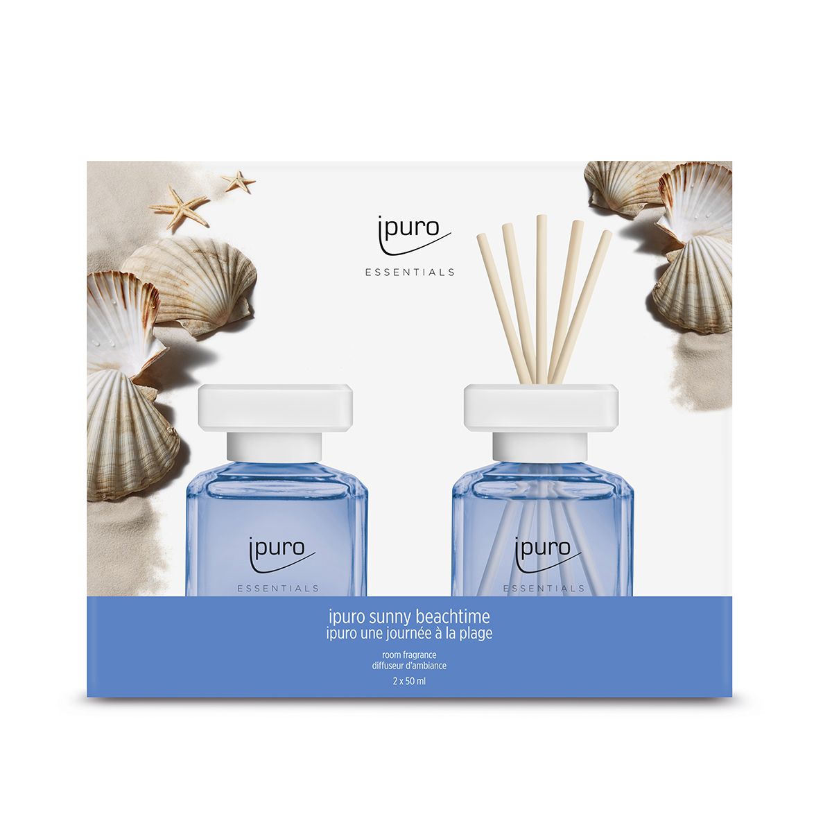 Ipuro diffuseur de parfum plage ensoleillée 2 x 50 ml