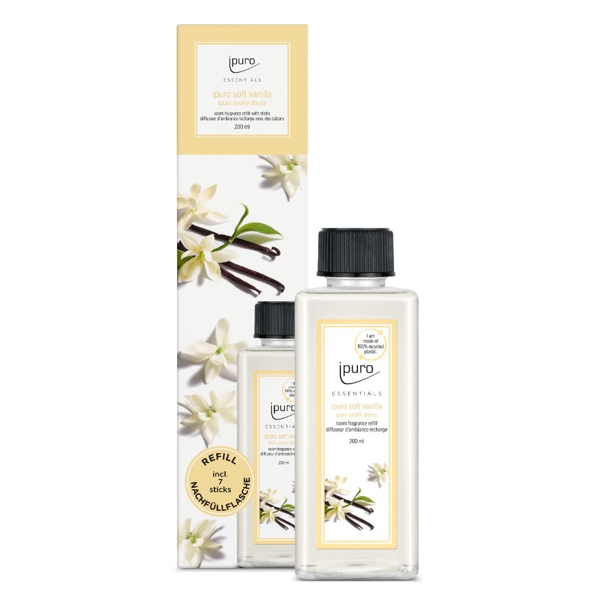 Recharge diffuseur de parfum Ipuro vanille douce 200ml