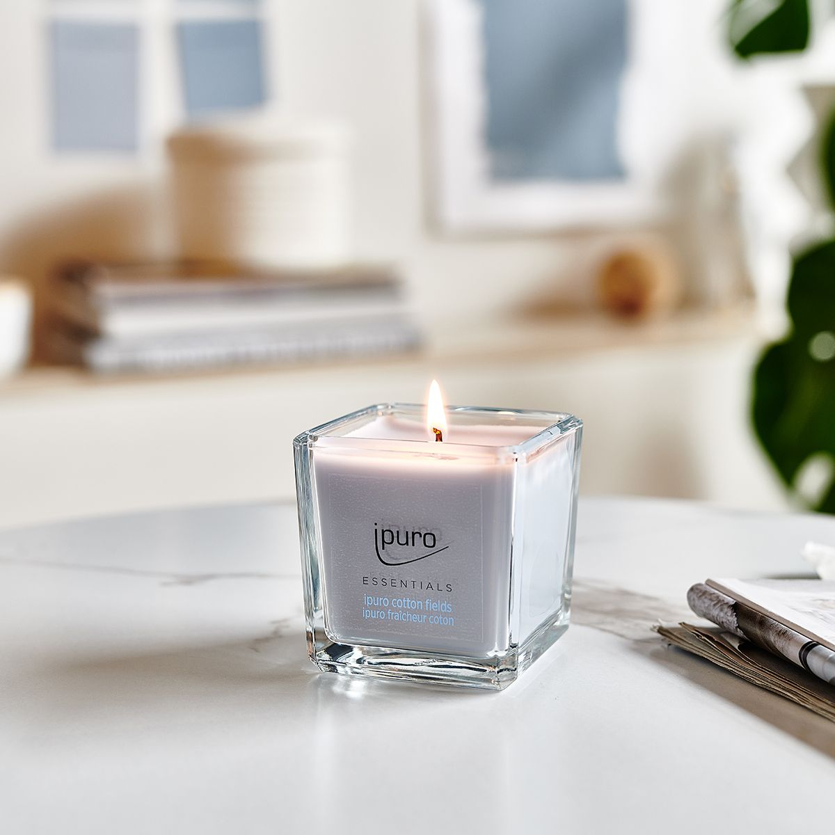 Bougie parfumée Ipuro champs de coton 125gr.