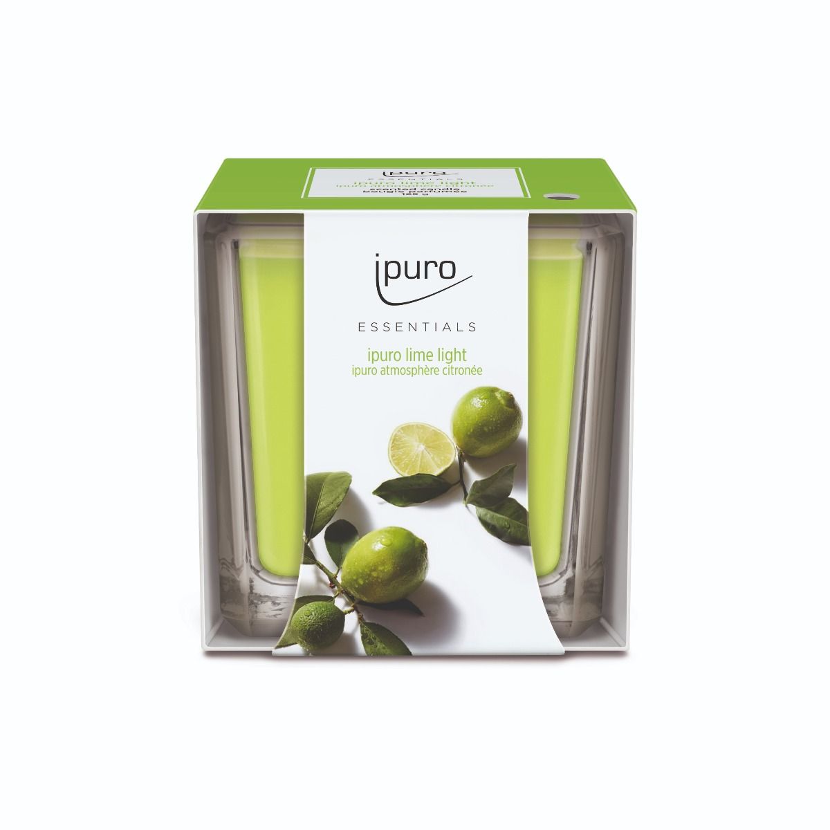 Bougie parfumée Ipuro clair citron vert 125gr.