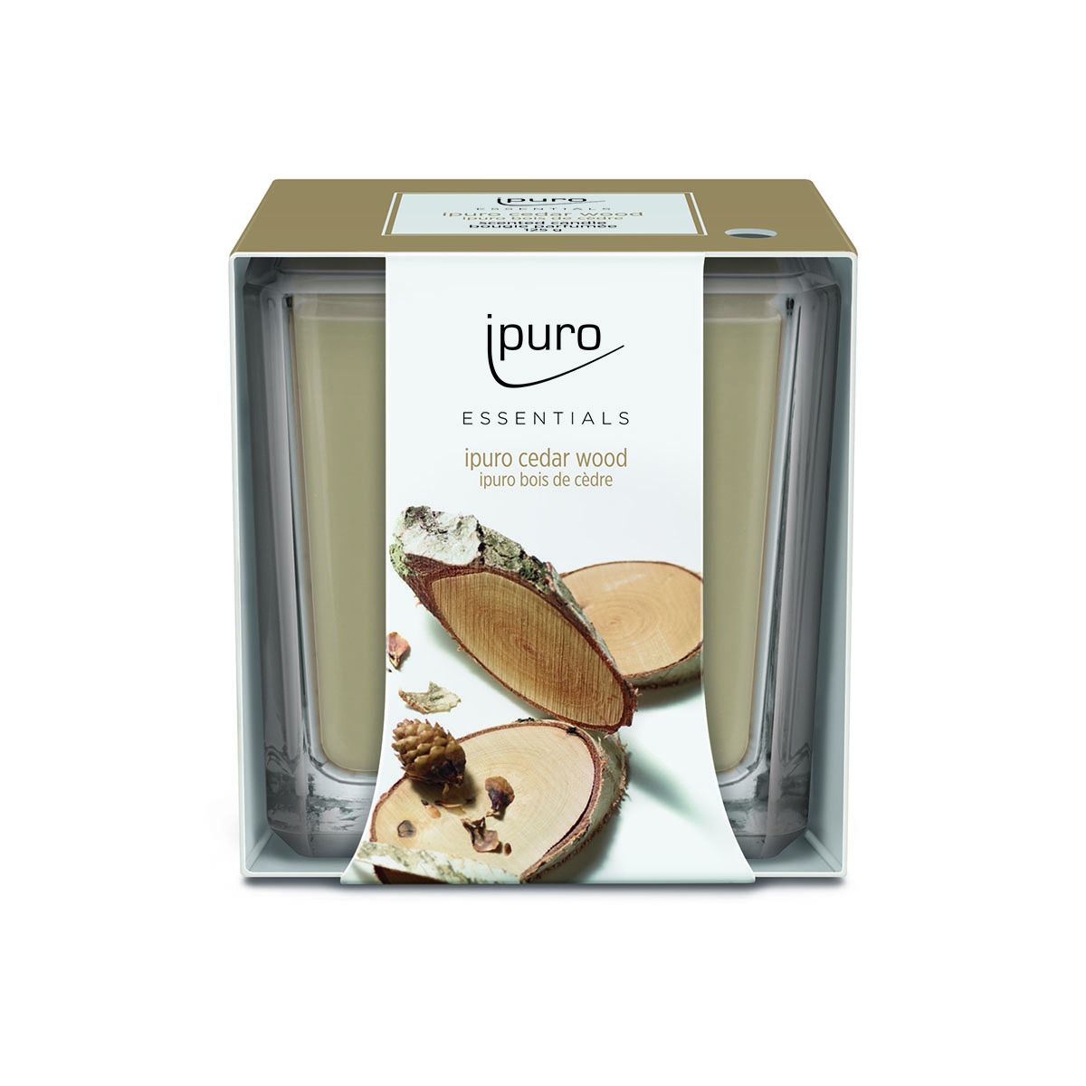 Bougie parfumée Ipuro bois de cèdre 125gr.