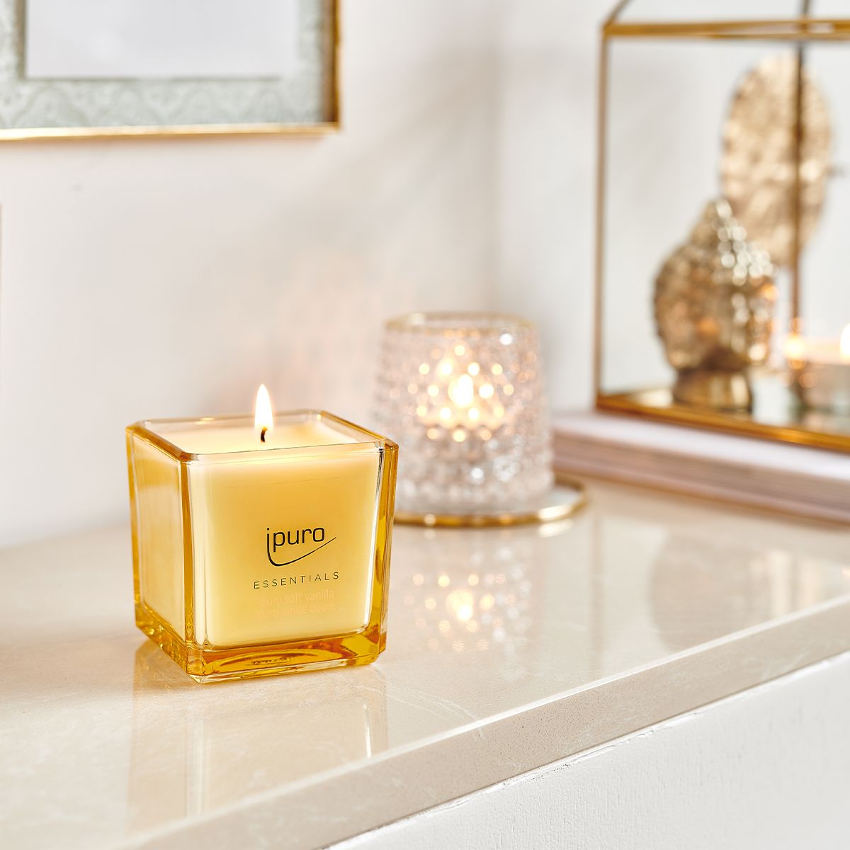 Bougie parfumée Ipuro vanille douce 125gr.