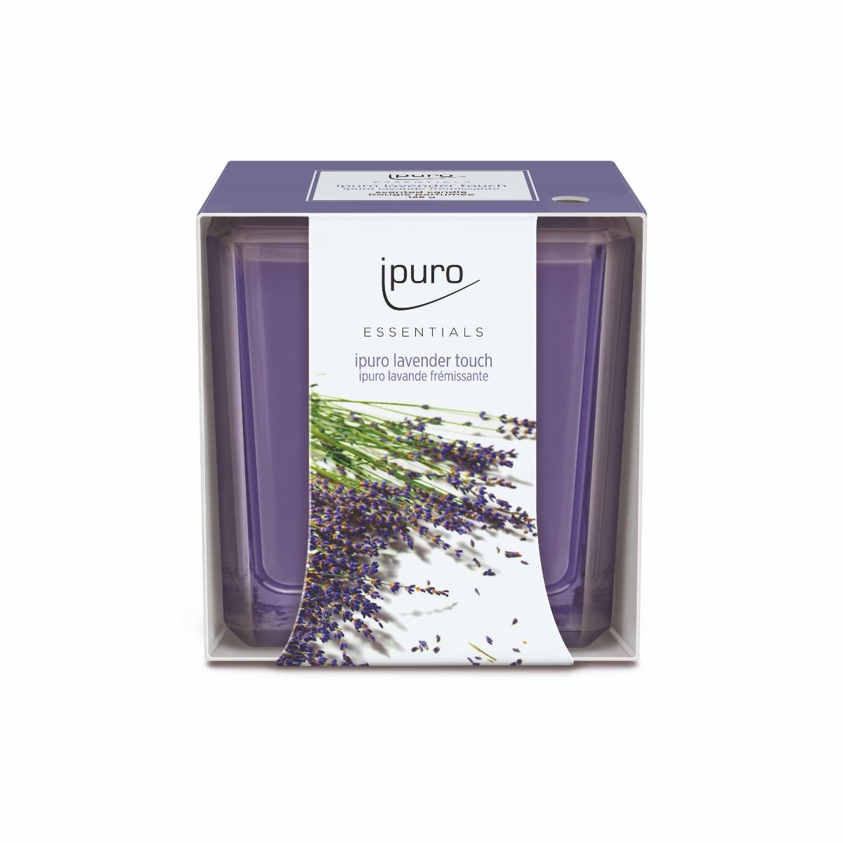 Bougie parfumée Ipuro touche lavande 125gr.