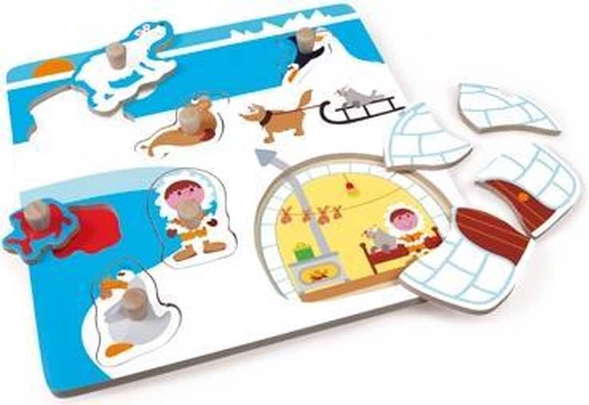 Van der Doelen puzzle en bois à gratter avec igloo