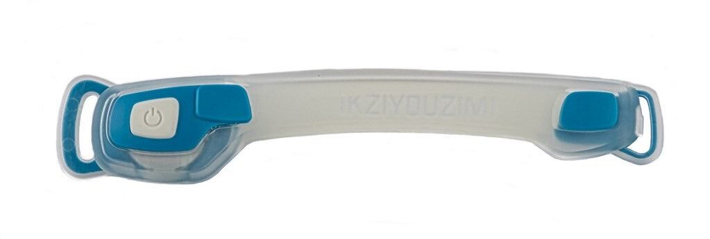 Ikzi bracelet lumineux stripled 2x LED rouge, bleu transparent