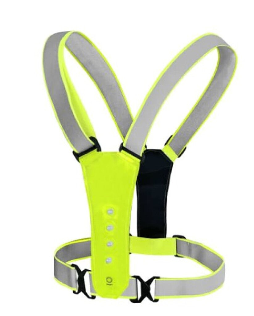 Gilet de sport et de sécurité réfléchissant ikzilight aryan avec LED - jaune