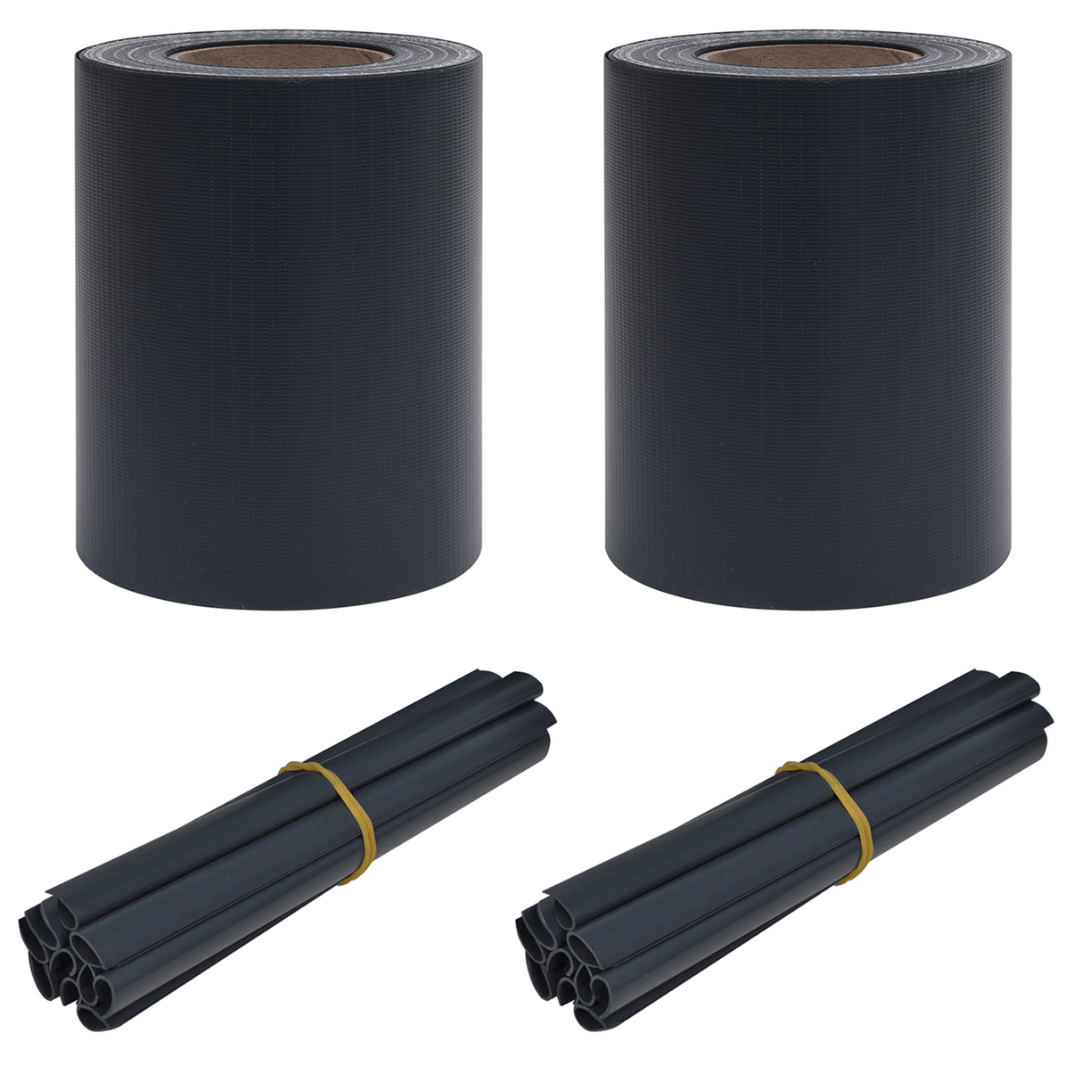 Vidaxl brise-vue de jardin 2 pcs gris foncé 35 x 0,19 m PVC