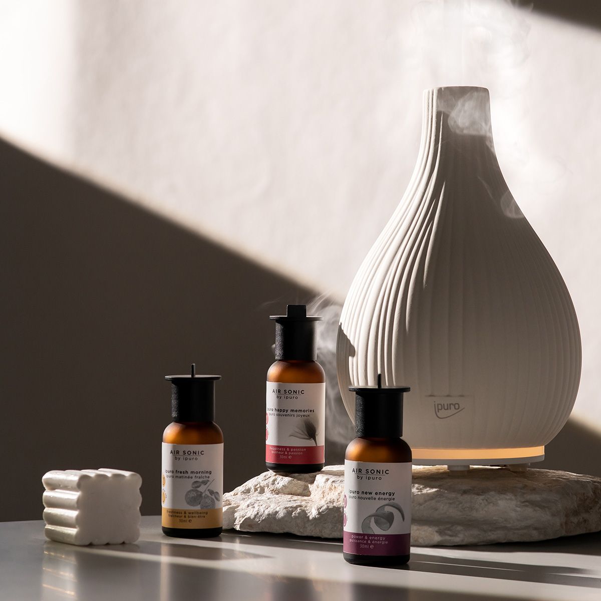 Vase aromatique Ipuro air sonic blanc
