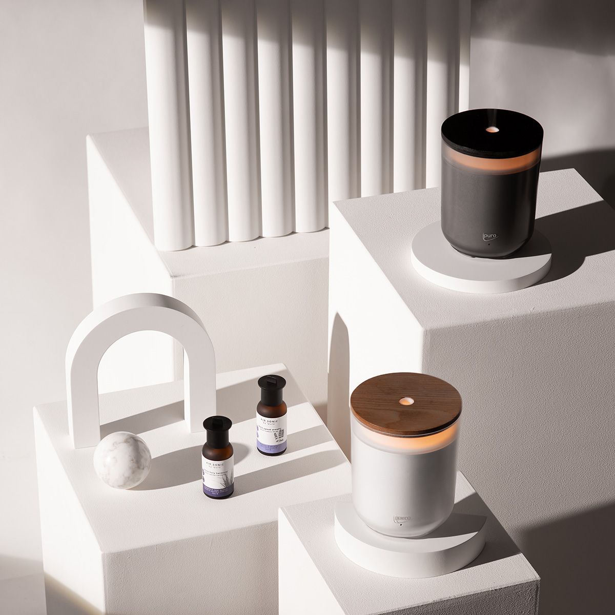 Bougie aromatique Ipuro air sonic blanche
