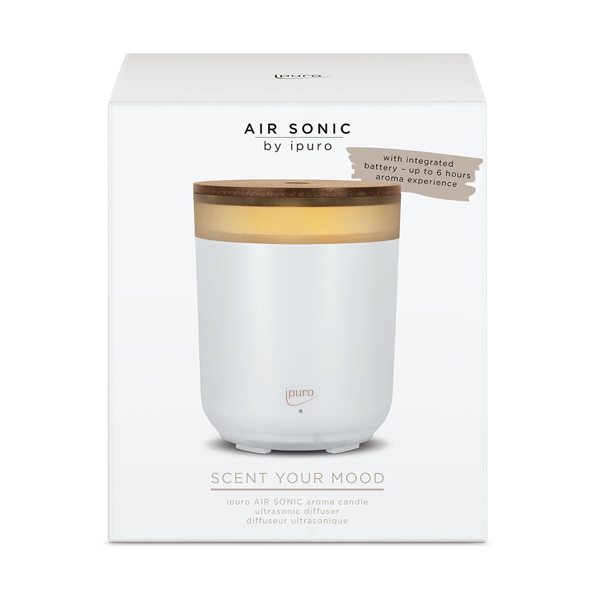 Bougie aromatique Ipuro air sonic blanche